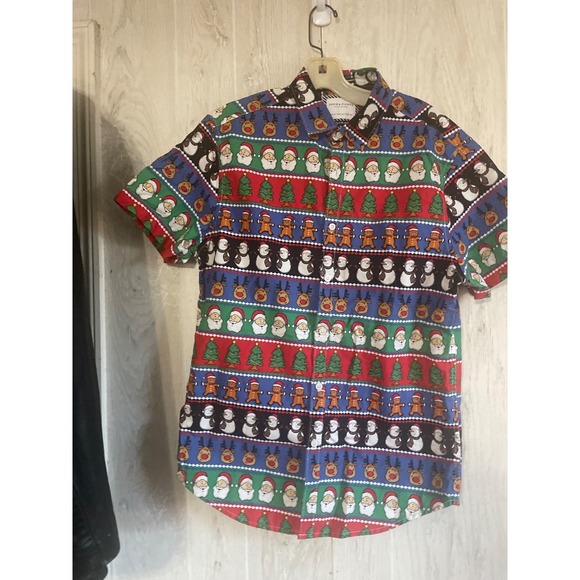 Denim & Flower Other - Denim & Flower Ricky Singh Men's Ugly Christmas Shirt Santa Snowman Rudolph  Med
